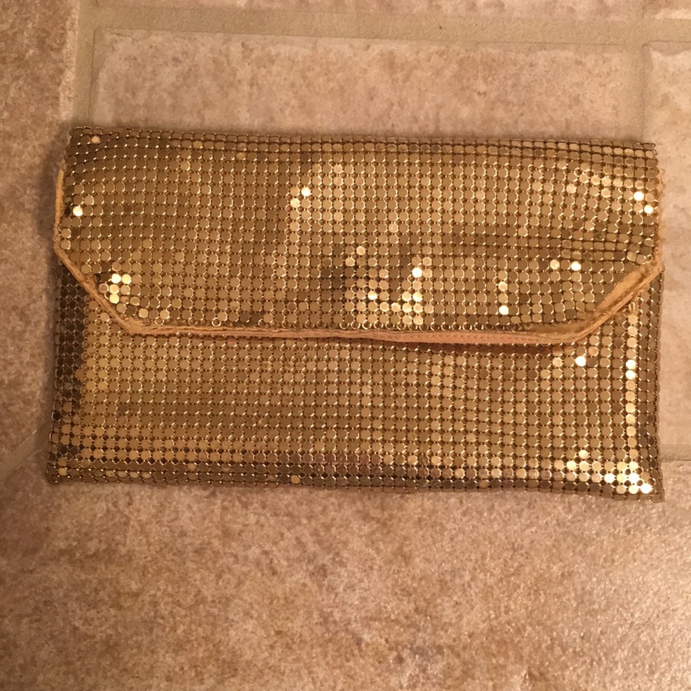 Women’s vintage gold clutch